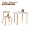 5 Piece Wooden Kids Activity Table and Chairs with Storage Friendly Design